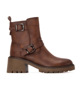Refresh para mujer. 17297302-CAMEL Botines 172973 marrón (35), 3 a 5cm, Cremallera, Casual