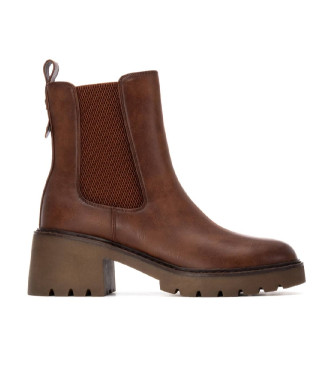 Refresh para mujer. 17297401-CAMEL Botines 172974 marrón (39), 3 a 5cm, Cremallera, Casual