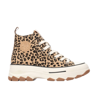 Refresh para mujer. 17305502-TAUPE Zapatillas 173055 marrón (40), 3 a 5cm, Cremallera, Casual, Animal print