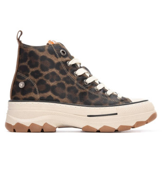 Refresh para mujer. 17307805-LEOPARDO Zapatillas 173078 animalprint (37), 3 a 5cm, Cordones, Cremallera, Casual, Animal print