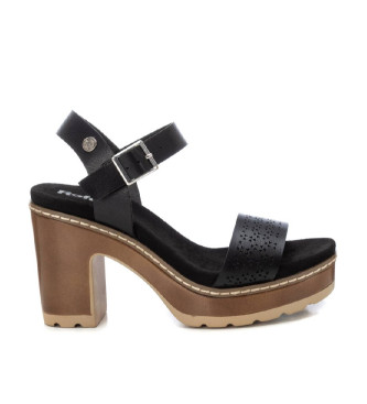 Refreshvoor vrouwen. 17178204-NEGRO Sandalen 171782 zwart -Helhoogte 8cm (40), 5 tot 8 cm, Gesp, Casual, Feest