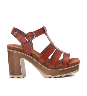 Refresh para mujer. 17187801-CAMEL Sandalias 171878 marrón (37), 5 a 8cm, Hebilla, Casual, Refresh outlet 2024.