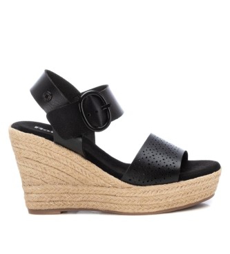 Refresh para mulher. Sand?lias 171880 preto -Cunha de altura 8cm