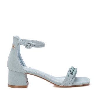 Refresh para mujer. 17189205-JEANS Sandalias de piel 171892 azul (41), 5 a 8cm, Ante, Hebilla, Casual, Fiesta