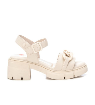 Refreshvoor vrouwen. 17192102-HIELO Sandalen 171921 ijs wit (41), 5 tot 8 cm, Gesp, Casual, Feest