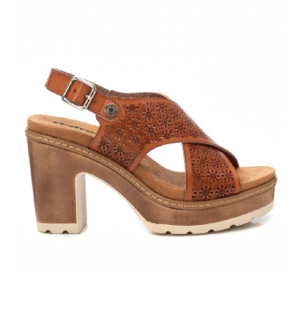 Para mujer. 17278001-CAMEL Sandalias 172780 (37), 8 a 10cm, Hebilla, Casual