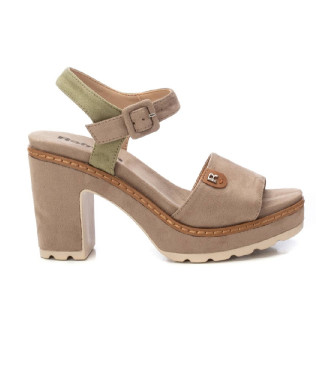 Refresh -TAUPE Sandalias de piel taupe