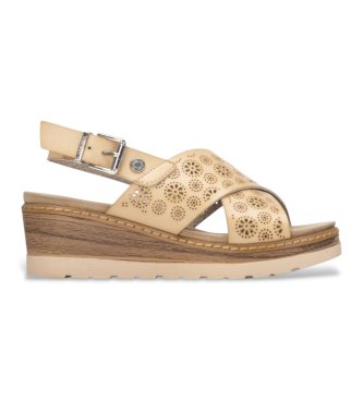 Refresh para mujer. 17516302-BEIGE Sandalias 175163 beige (36), 5 a 8cm, Hebilla, Casual