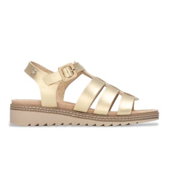 Refresh para mujer. 17516406-ORO Sandalias 175164 dorado (37), 1 a 3cm, Hebilla, Casual