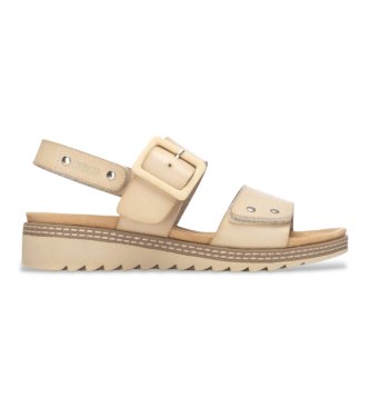 Refresh para mujer. 17516503-BEIGE Sandalias 175165 beige (37), Plano, Velcro, Casual