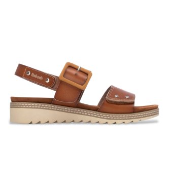 Refresh para mujer. 17516501-CAMEL Sandalias 175165 marrón (39), Plano, Velcro, Casual