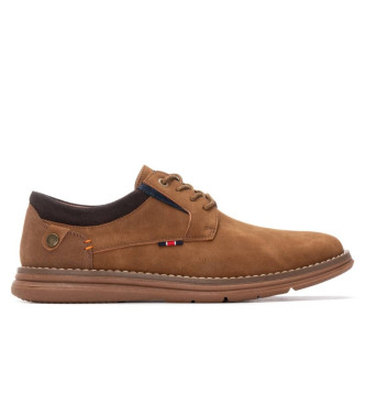Refresh para hombre. 17287301-CAMEL Zapatos 172873 marrón (45), Plano, Cordones, Casual
