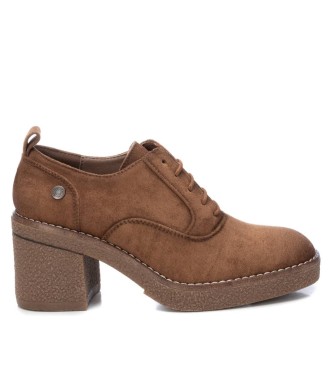 Refresh para mujer. 17099302-CAMEL Zapatos 170993 marrón -Altura tacón 7cm- (37), 5 a 8cm, Cordones, Casual
