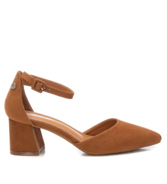Refreshvoor vrouwen. 17183203-CAMEL 171832 bruine schoenen -Hoogte hak 6cm (36), 5 tot 8 cm, Gesp, Casual, Feest, Imitatieleer, Klassiek