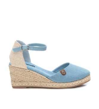Refresh para mujer. 17187001-JEANS Sandalias 171870 azul -Altura cuña 6cm- (36), 5 a 8cm, Hebilla, Casual, Refresh outlet 2024.