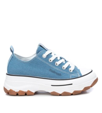 Refreshvoor vrouwen. 17192004-JEANS Trainers 171920 blauw (37), Stof, 3 tot 5 cm, Veters, Casual