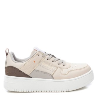 Refresh para mujer. 17235004-HIELO Zapatillas 172350 beige (37), Plano, 1 a 3cm, Cordones, Casual
