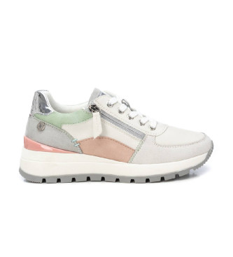 Refresh para mujer. 17244602-HIELO Zapatillas de piel 172446 multicolor (41), Plano, Cordones, Cremallera, Casual