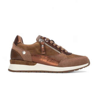 Refresh para mujer. 17295904-CAMEL Zapatillas 172959 marrón (39), Plano, Cremallera, Casual