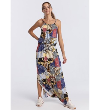 Lois Jeans para mujer. 447502248 Vestido Largo 132993 multicolor (XS), Casual, Viscosa, Sin mangas / Tirantes