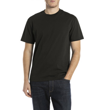 Replay para hombre. M3284.000.22662 Camiseta Open End Dry Hand negro (S), Casual, Algodón, Manga corta