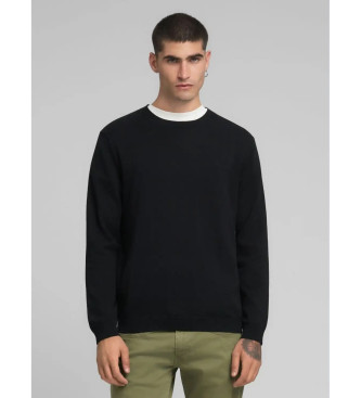 Replay para hombre. UK4851.000.G22578 Jersey Bordado R negro (L), Casual, Algodón