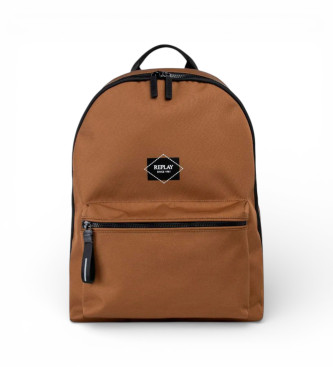 Replay para hombre. FM3814.000.A0700A Mochila Lisa marrón (OSFA), Casual, Poliéster