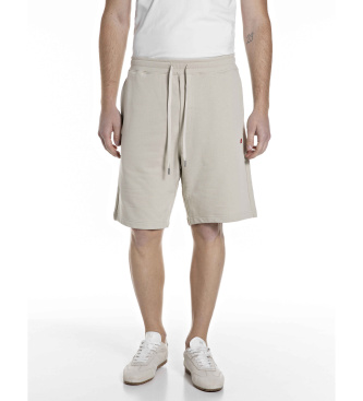 Replay para hombre. M9063.000.23802 Bermudas de felpa beige (M), Casual, Algodón