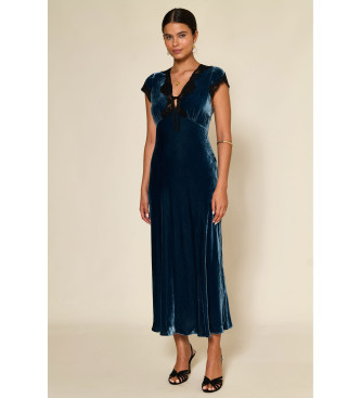 Rixo para mulher. 010.01762.425.07019 Vestido Clarice azul-marinho (XS), Casual, Viscoso, Manga curta