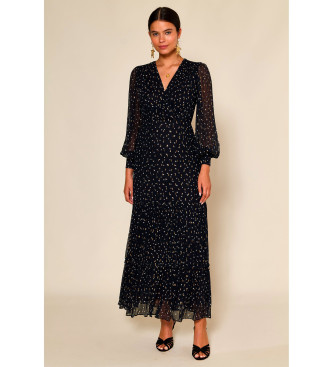 Rixo para mulher. 010.00066.424.06190 Vestido Elsie azul-marinho (XS), Casual, Viscoso, Manga comprida