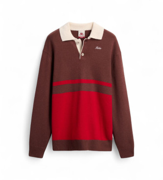 Robe di Kappa para hombre. 67131YW Polo Lusaka marrón (XXL), Casual, Manga larga