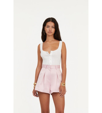 Rotate Para Mujer. 113787400 Camiseta Con Botones Blanco (38), Casual, Sin Mangas / Tirantes, AlgodóN OrgáNico, Sostenible-image