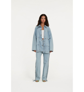 Rotate para mulher. 1141831468 Calças de ganga Laced blue (27), Azul, Casual, Denim, Algodão orgânico, Sustentável
