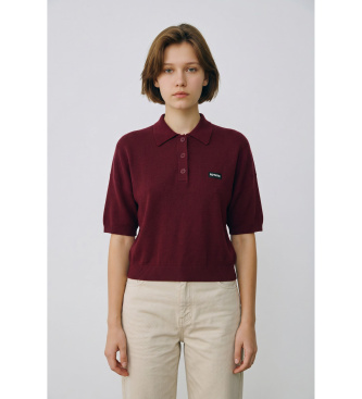 Rotate för kvinnor. 1143042734 Polo Ellia vinröd (XS), Casual, Modal, Kort ärm, Bordeaux