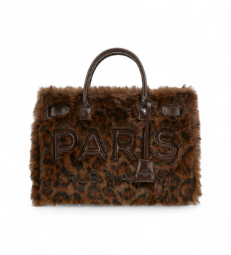RUE MADAM PARIS para mujer. 1509 Bolso Alaska Tote marrón (OSFA), Casual, Poliuretano