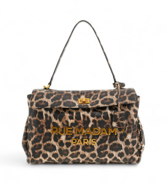 RUE MADAM PARIS para mujer. 1488 Bolso Les Jours Xl animalprint (OSFA), Casual, Animal print, Poliuretano