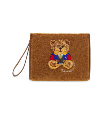 RUE MADAM PARIS para mulher. 1498 Marvin Clutch Winter castanho (OSFA), Marrom, Casual, Poliuretano