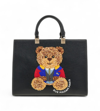 RUE MADAM PARIS para mulher. 1501 Marvin Tote preto (OSFA), Casual, Poliuretano