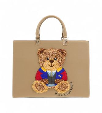 RUE MADAM PARIS para mulher. 1501 Marvin Tote taupe (OSFA), Casual, Poliuretano