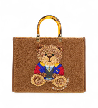 RUE MADAM PARIS para mulher. 1496 Marvin Tote Winter castanho (OSFA), Marrom, Casual, Poliuretano