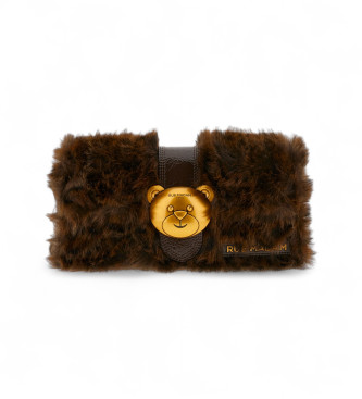 RUE MADAM PARIS para mulher. 1511 Saco de peluche castanho Alaska (OSFA), Marrom, Casual, Poliuretano