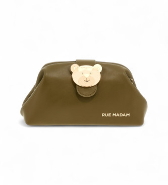 RUE MADAM PARIS para mulher. 1487 A bolsa verde (OSFA), Casual, Sapatos de Festa, Poliuretano