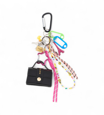 RUE MADAM PARIS para mulher. 1523 Porta-chaves com pingente (OSFA), Multicolor, Poliéster, Poliuretano