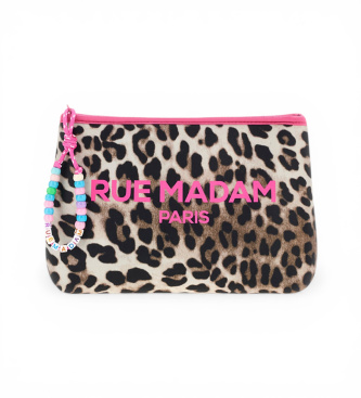 RUE MADAM PARIS para mujer. 1563 Neceser Summer Clutch animalprint (OSFA), Casual, Animal print, Neopreno