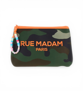 RUE MADAM PARIS para mujer. 1563 Neceser Summer Clutch camuflaje (OSFA), Casual, Neopreno