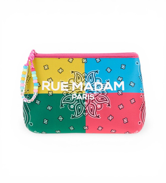 RUE MADAM PARIS för kvinnor. 1563 Summer Clutch necessär flerfärgad (OSFA), Casual, Neopren