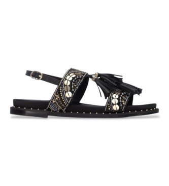 Carmela para mujer. 16319801-NEGRO Sandalias 163198 negro (36), Plano, Hebilla, Casual