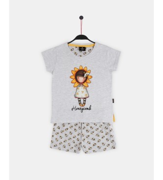 Aznar Innova para criança. Pyjama de manga curta em favo de mel para N