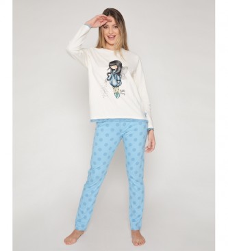 Santoro para mujer. Pijama Bubble Fairy beige, azul Santoro