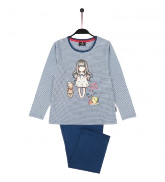 Aznar Innova para criança. Pijamas de manga comprida Olá Verão cinze
